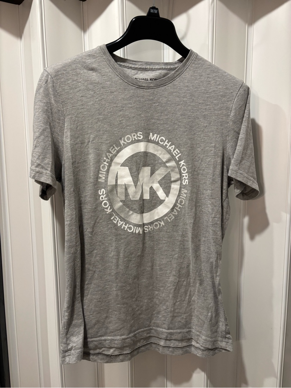 Michael Kors Men’s Gray Logo Crew Neck T-Shirt Size Medium